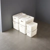 White storage box, plastic household organization box, desktop file and sundries storage container Specification image